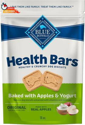 802370 Company Ltd Health Bars Natural Crunchy Dog Treats Biscuits Apple And Yogurt 16-oz Bag