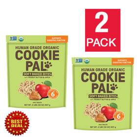 Cookie Pal 445001138124 Soft Baked Bites Peanut Butter And Apple Dog Treats 2 Lb 2-count
