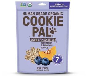 Cookie Pal 843648042274 Organic Human Grade Soft Baked Dog Treat Blueberry And Pumpkin 8.8oz