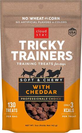 Corporation 445030215247 Tricky Trainers Chewy - Cheddar 4 Pack Of 5 Oz Bags
