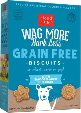 78200 Corporation Wag More Bark Less Crunchy Grain Free Dog Treats Cheddar Cheese 14 Oz. Box