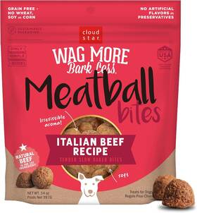 Cs19118 Corporation Wag More Bark Less 14 Oz Grain Free Meatballs Dog Treats With Beef 19118