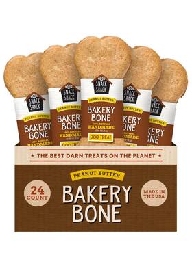 Cosmos Snack Shack 615499591412 Peanut Butter Bakery Bone - All Natural Dog Treat Made In Usa 24 Count Pac