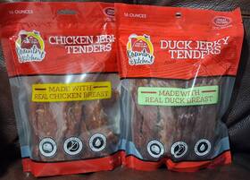 20.001.164 Country Kitchen 2 Packs Chicken And Duck Jerky Tenders Dog Treats 16oz Each One