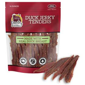Country Kitchen 816703016978 Duck Jerky Tender Dog Treats High Protein Low Fat No Artif