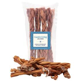 Country Living 852542007029 12-inch Braided Collagen Sticks - Premium All-natural Dog Trea