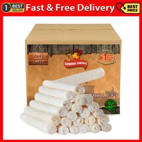 Cowdog Chews 313031890893 Retriever Roll 7-8 Inch 20 Count All Natural Rawhide Dog Treat Bone