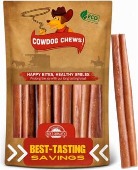 Cowdog Chews 700610 Beef Bully Stick Odor-free Fully Digestible Collagen