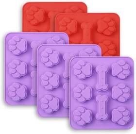 001dbbm0419 Cozihom Puppy Dog Paw And Bone 2 In 1 Silicone Molds Food Grade For Red Purple