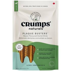 Crumps Naturals 835302004407 New Best Pbb Bacon Dental Dog Treats 18 Pack 45 Free Shipping