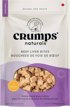 Fd-65 Crumps Naturals Crumpsft Beef Liver Bites For Pets 0.21 Ounce Pack Of 12 Beige