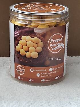 Dancing Tail 313043248200 Freeze Dried Quail Egg Yolk Pet Treats For Dogs Cats Hampstead And Turtles