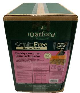 Darford 064863154119 Grain Free Functional Healthy Living Skin And Coat Dog Oven Baked Treats 15 Lb