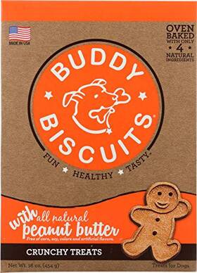 938023 Dealfisher Buddy Biscuits For Dogs Peanut Butter Madness 16 Ounces Large