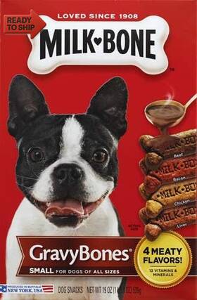 799077 Del Monte Foods Pet Fba Milk- Bone Dog Treats Gravy Bones 1 Lb