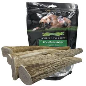 Ewm4p Deluxe Naturals Elk Antler Dog Chews Long-lasting A-grade Premium For Dogs