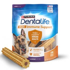 00017800100991 Dentalife Plus Immune Support Dog Treats For Large Dogs 40 Lbs. And Up Cleans Teeth F