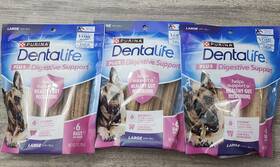Dentalife 017800100854 Lot 3 Purina Plus Digestive Support Large Dog Chew Dental-chicken