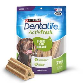 Dentalife 017800182829 Purina Activfresh Chicken Flavor 7 Count Pack Of 5 Blue/green