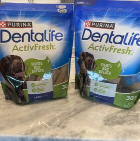 Dentalife 017800183871 Purina Activfresh Daily Oral Care Large Dogs 60 Chews 03/25