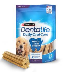 Dentalife 017800185981 Daily Oral Care Dog Treats For Large Dogs 40 Plus Lbs. Chewy Denta