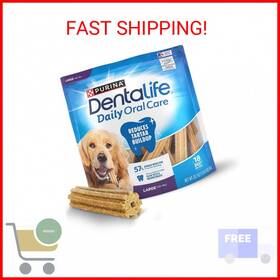 Dentalife 313047081049 Purina Made In Usa Facilities Large Dog Dental Chews Daily - 18 Ct. P