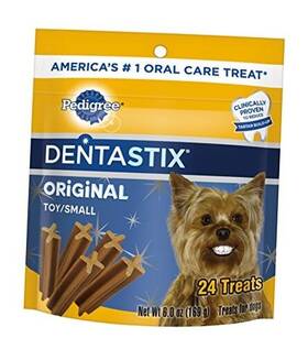 10113602 Dentastix Fba Dog 24 Mini Treat Toy/small Count Pack Of 1 Original Chicken