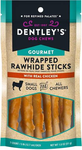 5962927 Dentleys Rawhide Twists Small Dog Treat - Chicken