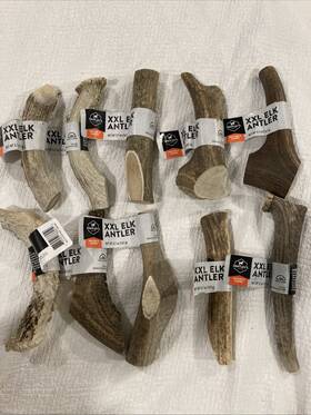 Dentleys 737257786219 Natures Chews Xxl Elk Antler Lot Of 10 For Large Dogs 5.7oz Each