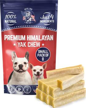 Devil Dog Pet Co 764966981147 Himalayan Yak Cheese Chews Small - 8 Pack Natural Lactose-free Treats