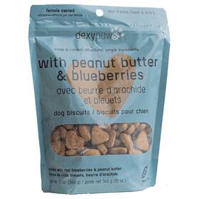 Dt124 Dexypaws 871789002796 Peanut Butter And Blueberries Dog Treats - 12oz Bag Pet Biscuits
