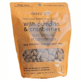 Dexypaws 871789002819 Pumpkin And Cranberry Dog Biscuits - 12oz Bag Pet Treats Natural Simple Ing