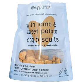 Dexypaws 871789005445 Lamb And Sweet Potato Dog Biscuits - 12oz Bag Pet Treats Natural Simple Ing