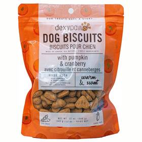 Dexypaws 871789005483 Pumpkin And Cranberry Dog Biscuits - 12oz Bag Pet Treats Natural Simple Ing