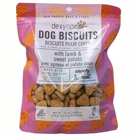 Dt128 Dexypaws 871789005506 Lamb And Sweet Potato Dog Biscuits - 12oz Bag Pet Treats Natural Simple Ing
