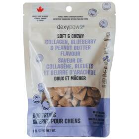 Dct-701 Dexypaws Soft And Chewy - Collagen Blueberry Peanut Butter 8oz Dog Treats