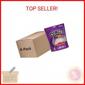 Dingo 015650950087 Rawhide Bone Large 3-count
