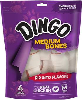 615650950089-maparent Dingo Premium Medium Bones Rawhide For Dogs Made With Real Chicken