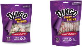 P-25002 Dingo 744759120861 Mini Bones Rawhide For Small/toy Dogs White 35-count Chicken