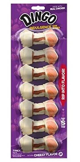 Dn-10009 Dingo Indulgence Rawhide Cheese Mini 7pk