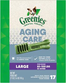 10171890 Dog & Cat Treats Aging Care Large Natural Dental 27 Oz. Pack 17