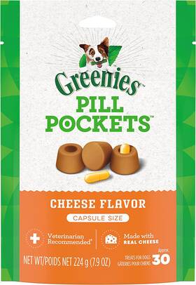 10177185 Dog & Cat Treats Pill Pockets For Dogs Capsule Size Natural Soft Cheese Flavor 7.9 O