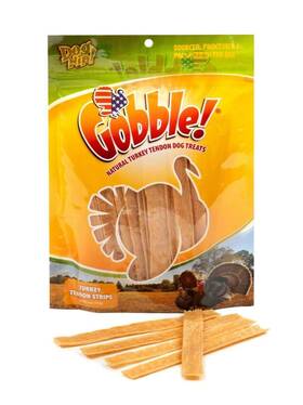 Dog Nip 850003858982 Gobble 6-inch Turkey Tendon Strips For Dogs 6 Oz. 170g Reseal Value Bag
