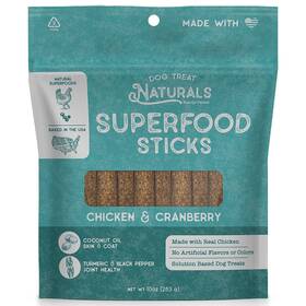 Dtn060420 Dog Treat Naturals Superfood Sticks - Chicken And Cranberry 10oz All-natural