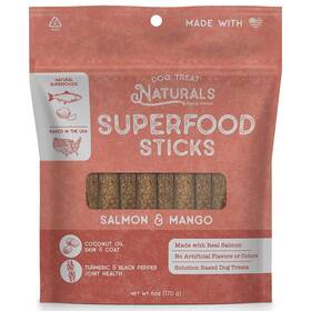 Dtn177333 Dog Treat Naturals Superfood Sticks - Salmon And Mango 6oz All-natural Pet Treats
