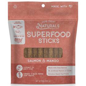 Dtn187721 Dog Treat Naturals Superfood Sticks - Salmon And Mango 10oz All-natural