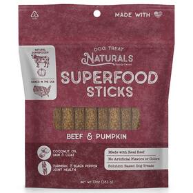 Dtn253693 Dog Treat Naturals Superfood Sticks -beef And Pumpkin 10oz Bag All-natural Treats