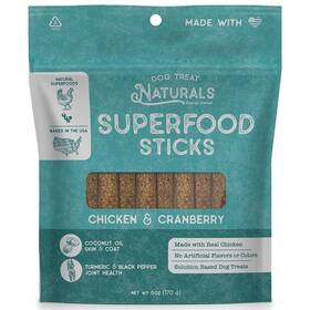 Dtn255178 Dog Treat Naturals Superfood Sticks - Chicken And Cranberry 6oz All-natural