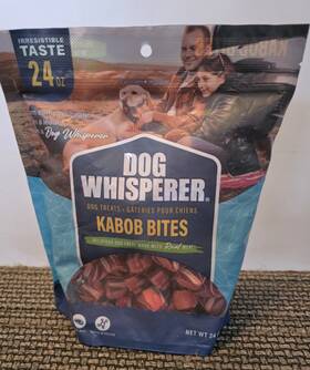 Dog Whisperer 840139916281 Kabob Bites Treats 24 Oz Bag Best By May 2026
