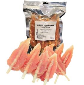 1720 Dogchewz 850003856025 Chicken Skewers Dogs Natural Human Grade Dog Chew 1 Lb Bag Pieces